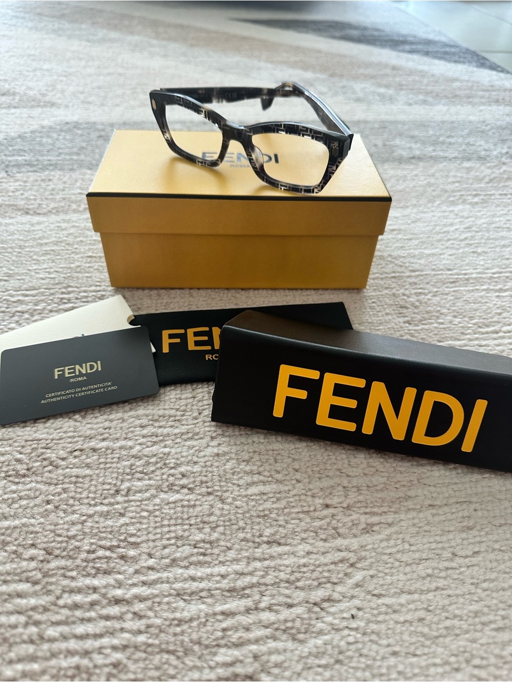 Fendi Brown Patterned Women's Optical Frames